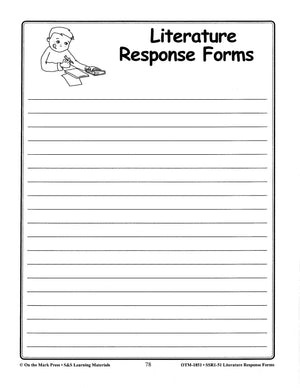 Literature Response Forms Grades 1-3