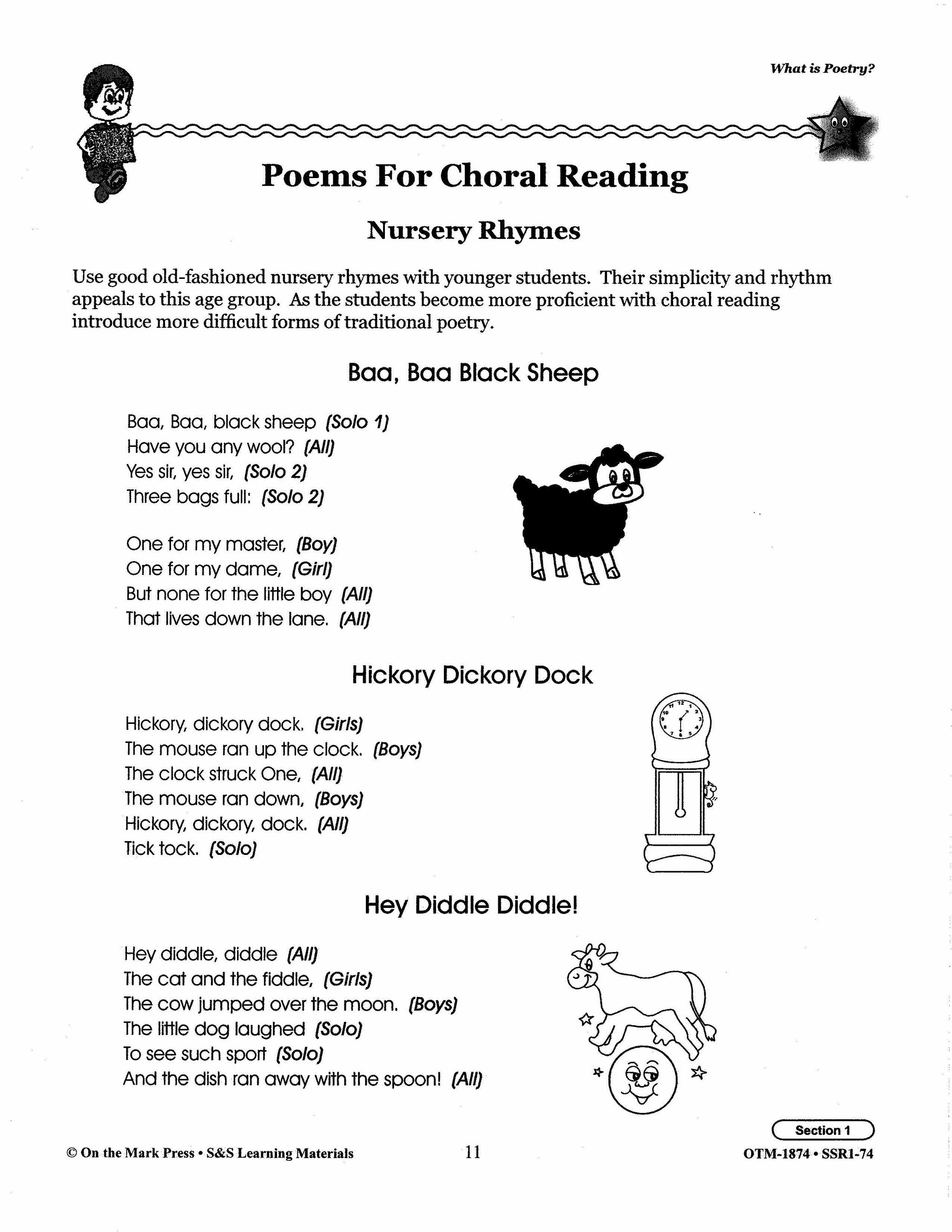 Poetry Prompts Grades 1-3