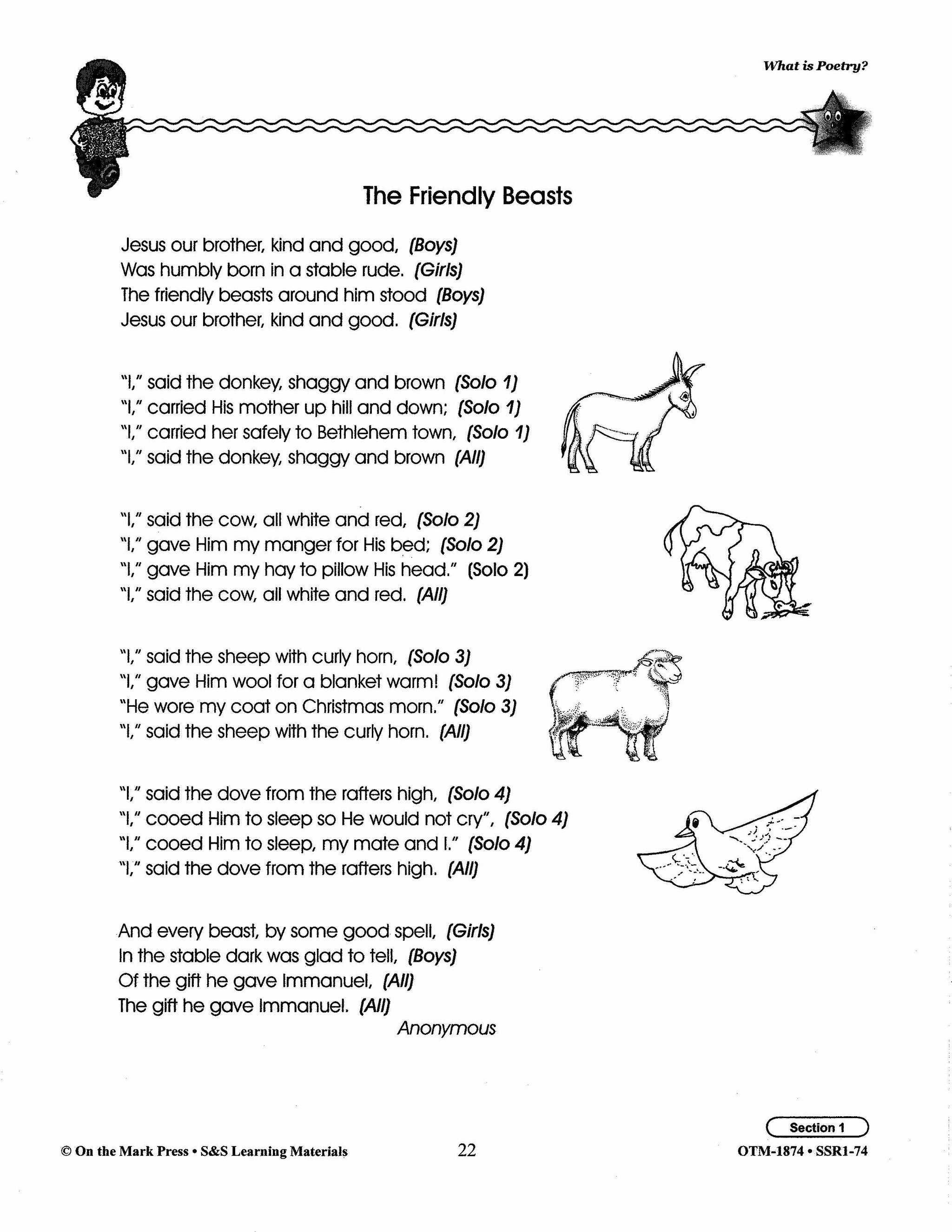 Poetry Prompts Grades 1-3