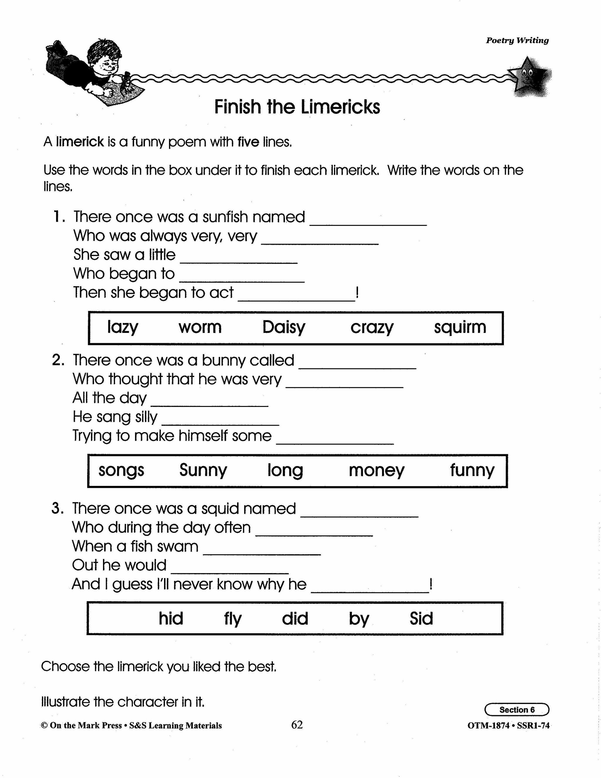 Poetry Prompts Grades 1-3