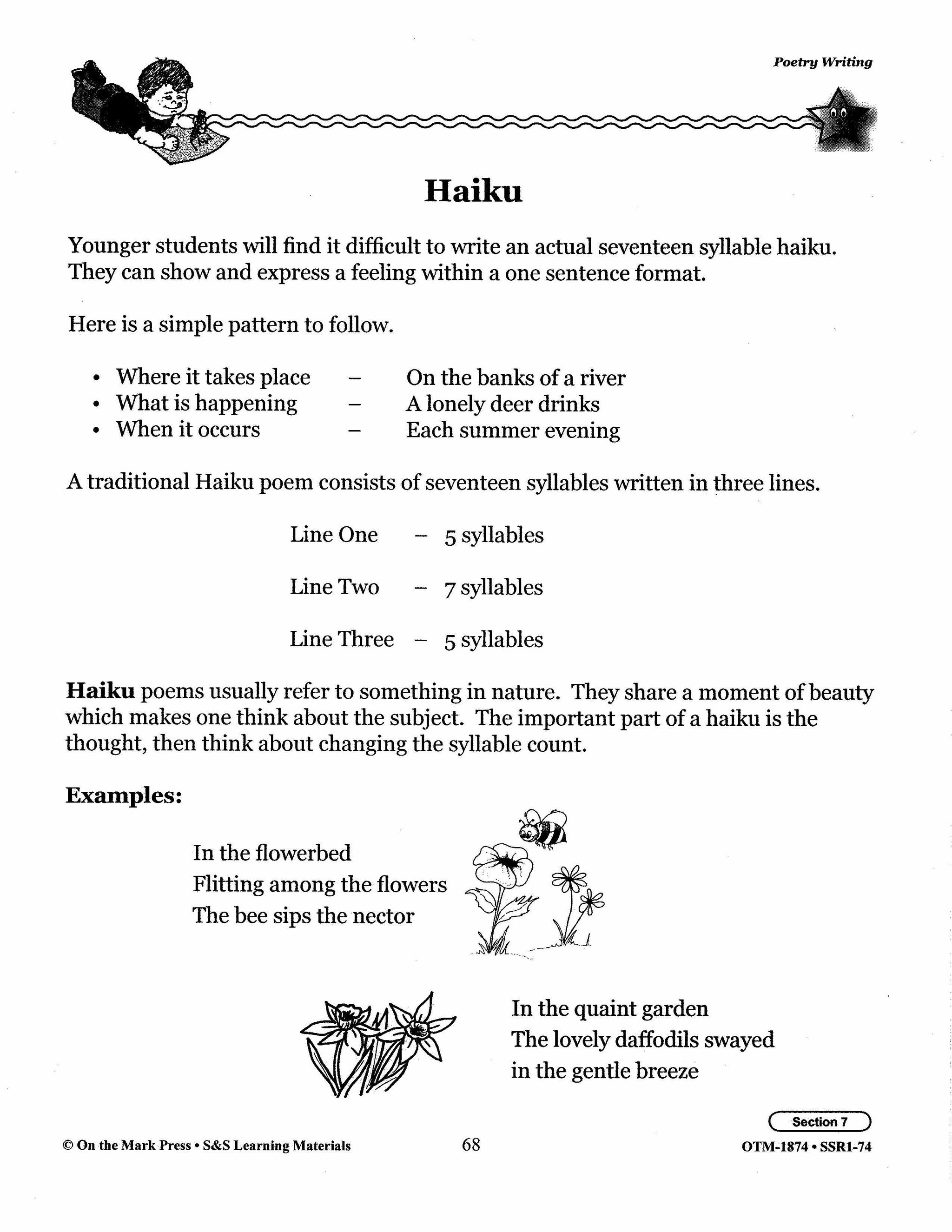 Poetry Prompts Grades 1-3