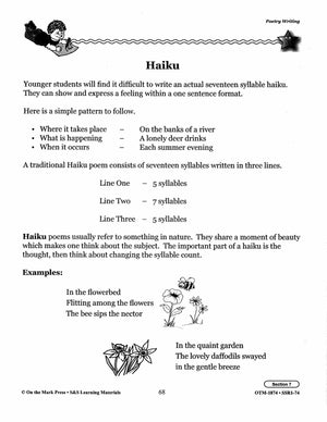 Poetry Prompts Grades 1-3