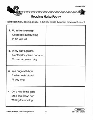 Poetry Prompts Grades 1-3