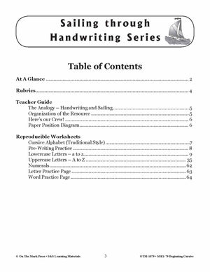 Traditional Cursive Handwriting Workbook Grades 2-4