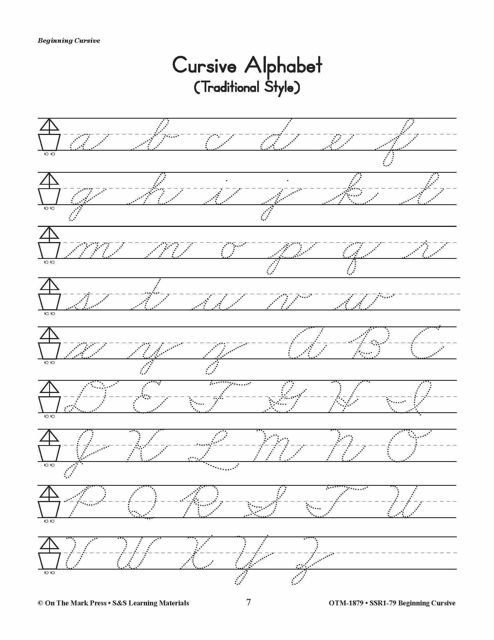 Traditional Cursive Handwriting Workbook Grades 2-4