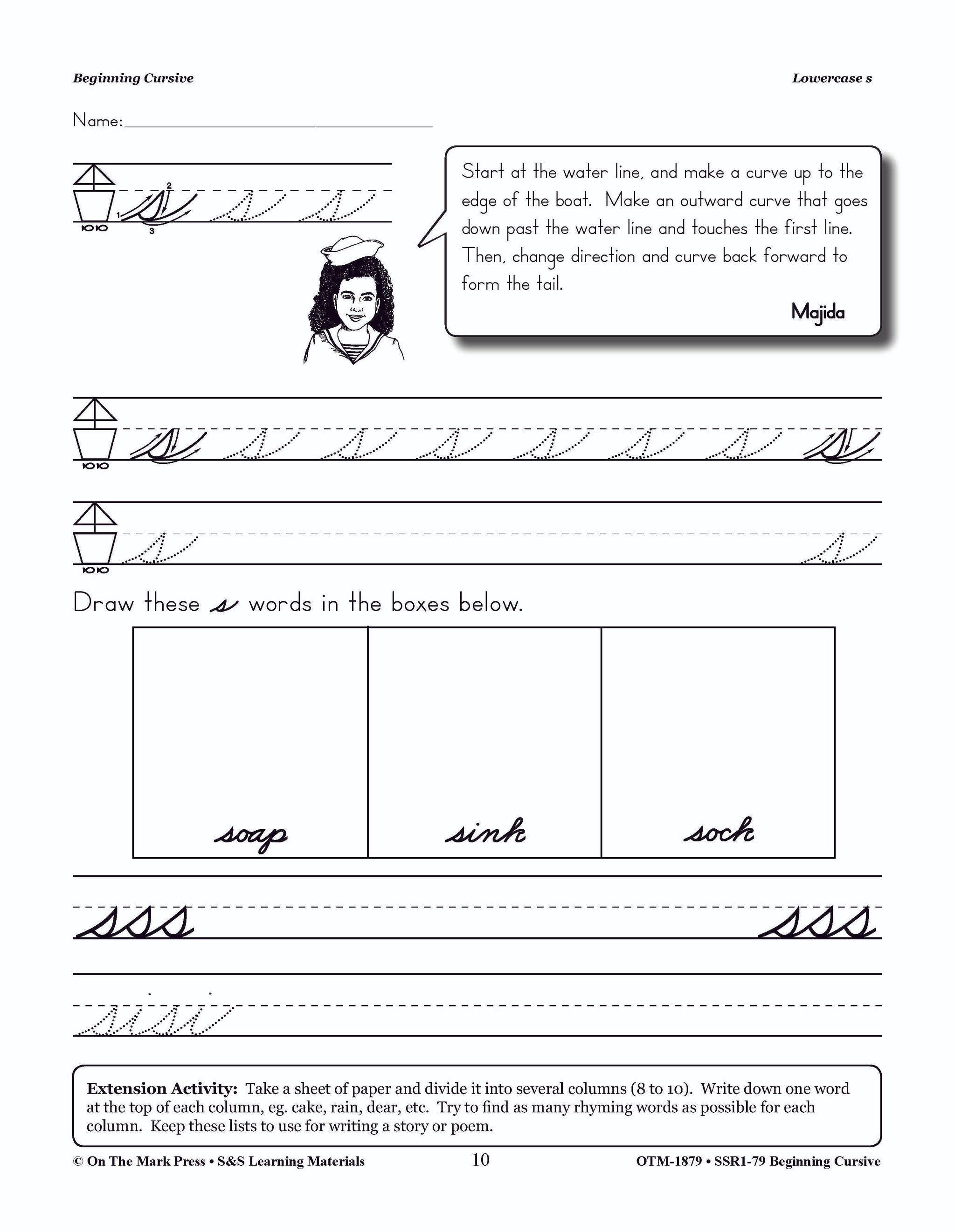 Traditional Cursive Handwriting Workbook Grades 2-4