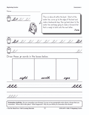Traditional Cursive Handwriting Workbook Grades 2-4