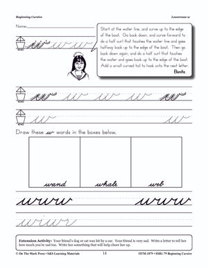 Traditional Cursive Handwriting Workbook Grades 2-4