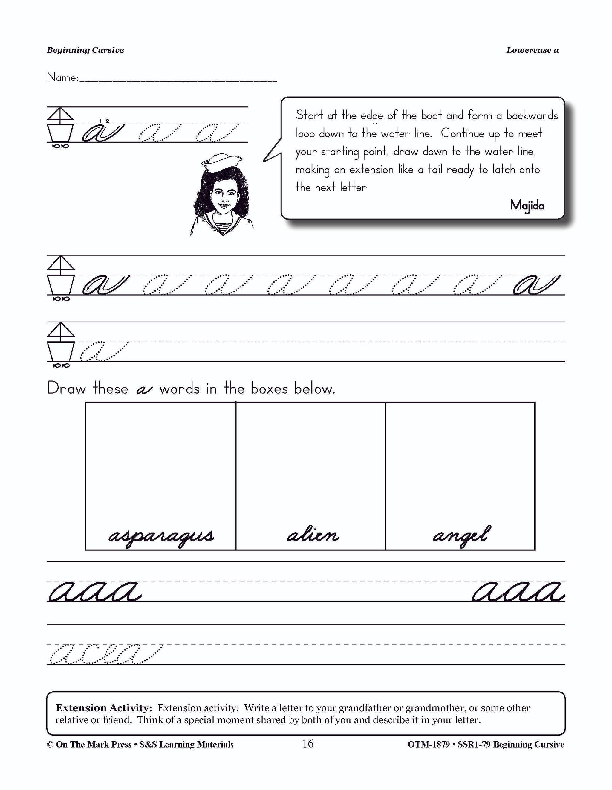 Traditional Cursive Handwriting Workbook Grades 2-4
