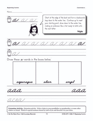 Traditional Cursive Handwriting Workbook Grades 2-4