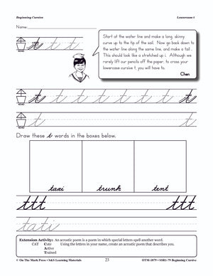 Traditional Cursive Handwriting Workbook Grades 2-4