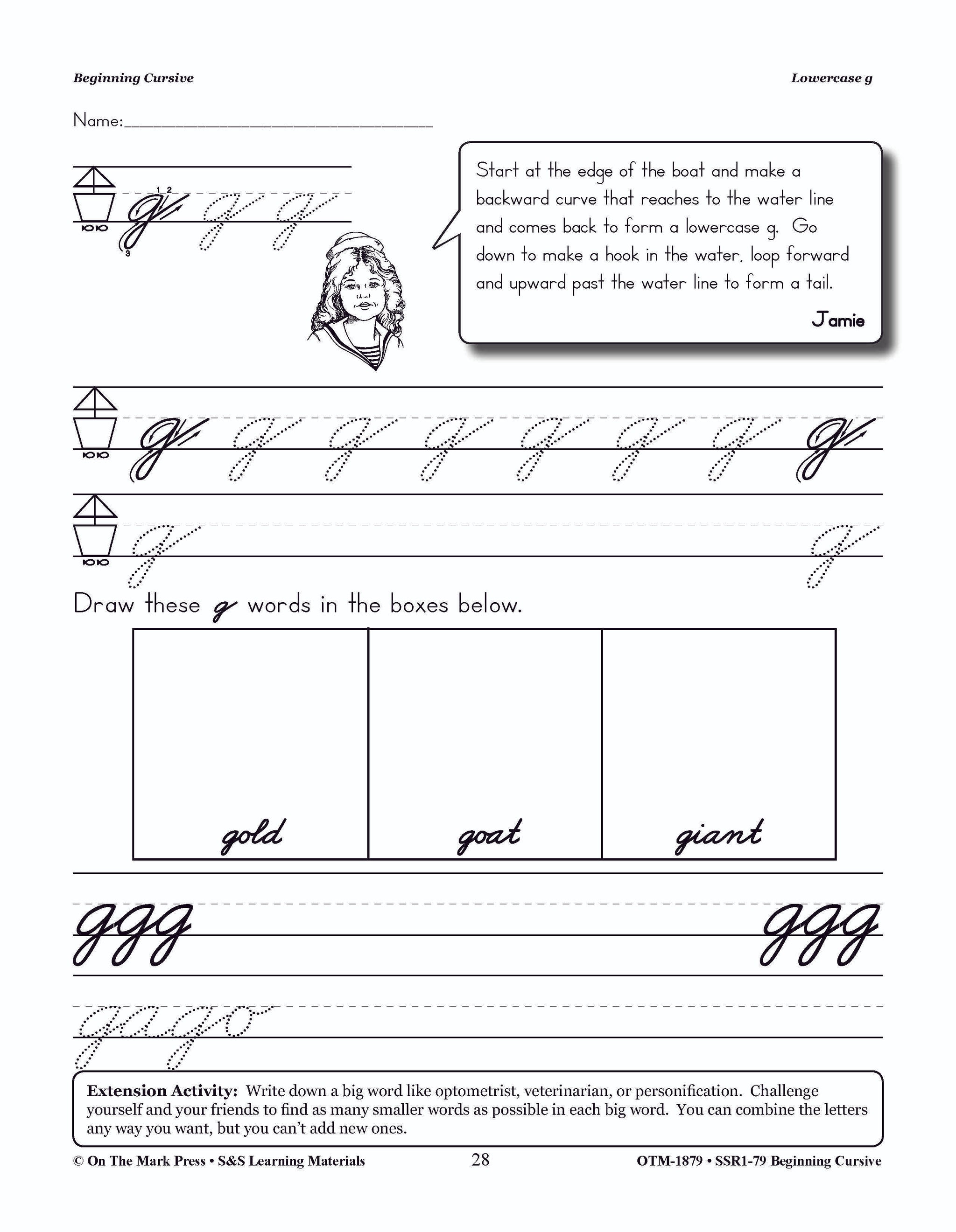 Traditional Cursive Handwriting Workbook Grades 2-4