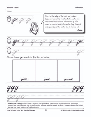 Traditional Cursive Handwriting Workbook Grades 2-4