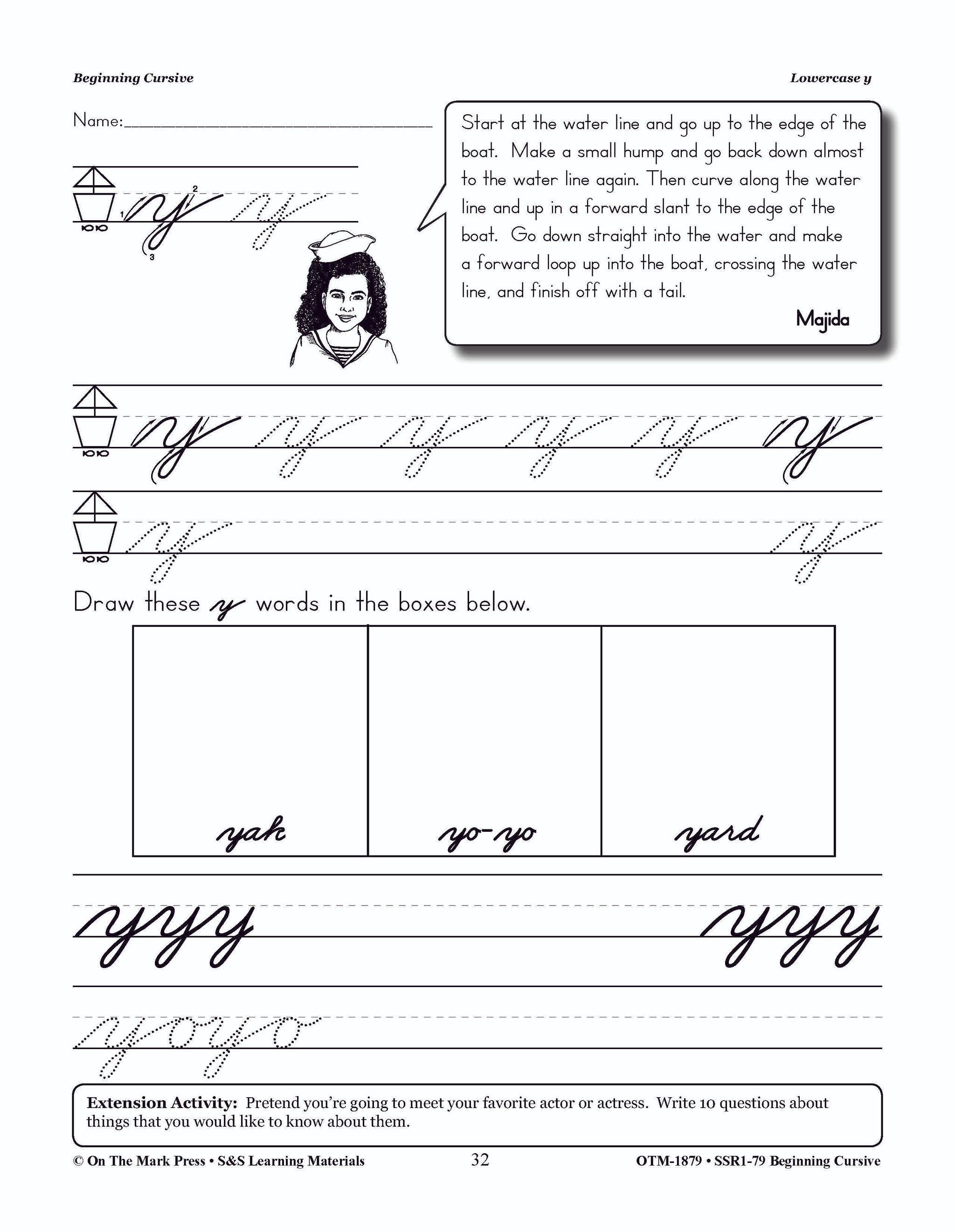 Traditional Cursive Handwriting Workbook Grades 2-4