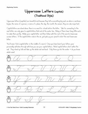 Traditional Cursive Handwriting Workbook Grades 2-4