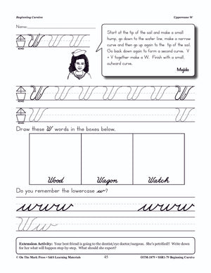 Traditional Cursive Handwriting Workbook Grades 2-4