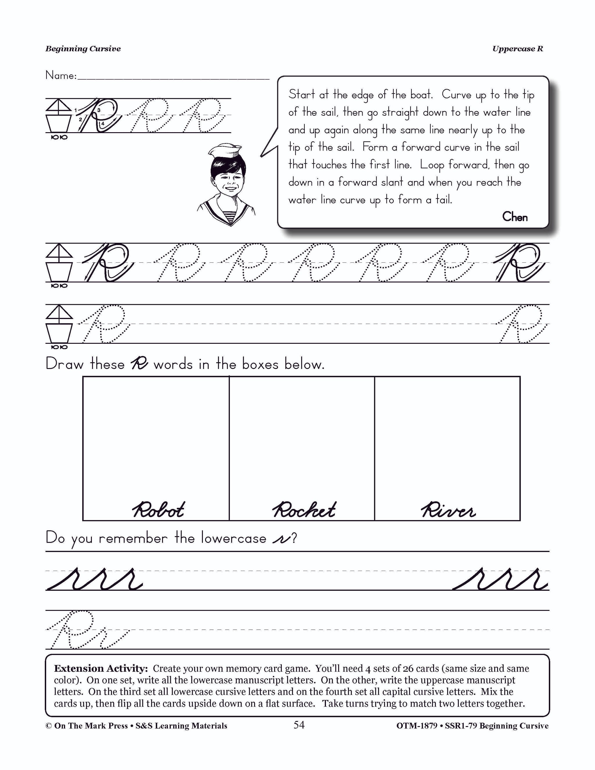 Traditional Cursive Handwriting Workbook Grades 2-4