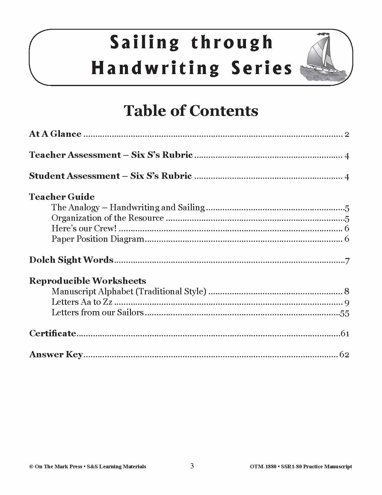 Traditional Manuscript Practice Workbook Grades PreK-2