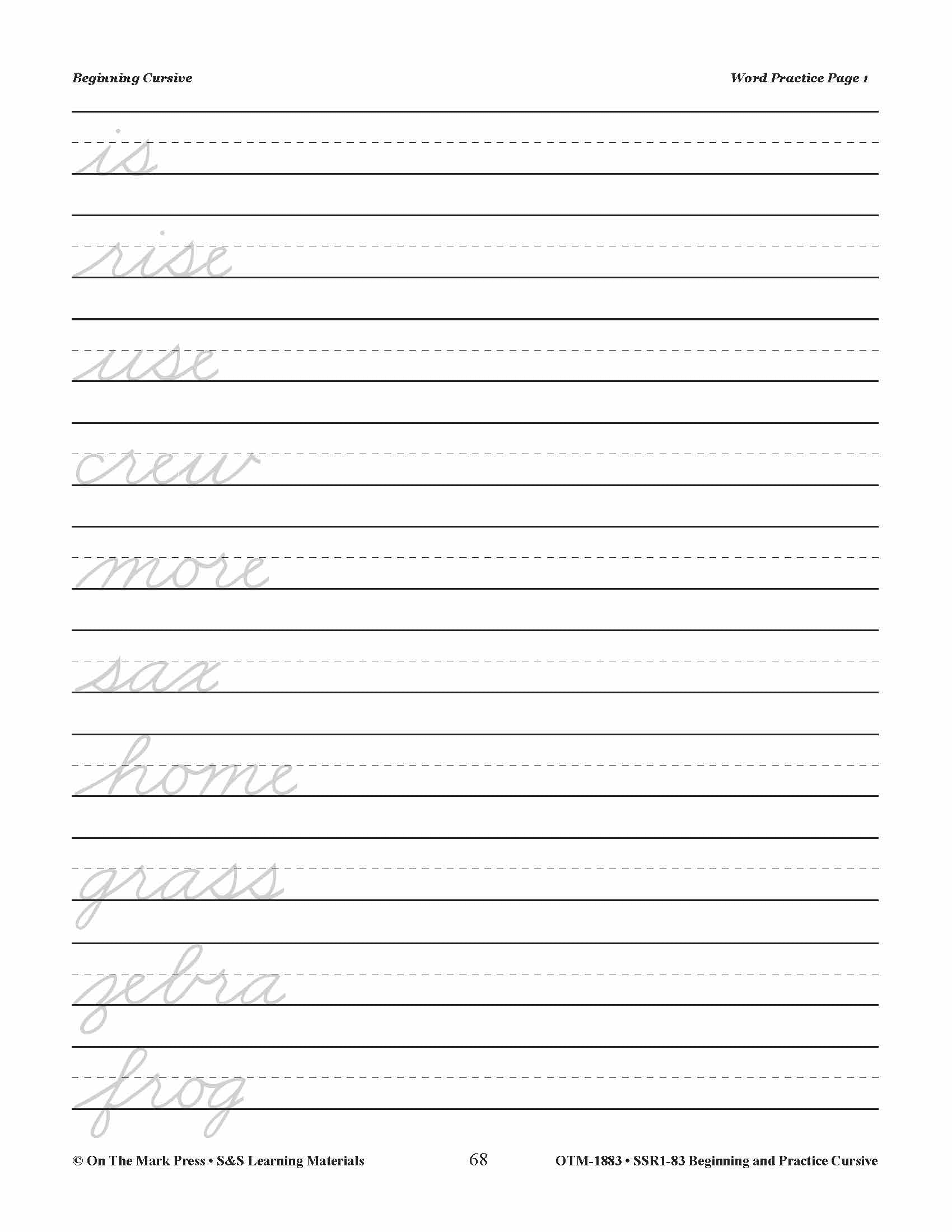 Traditional Cursive: Beginning & Practice Big Book Grades 2-4