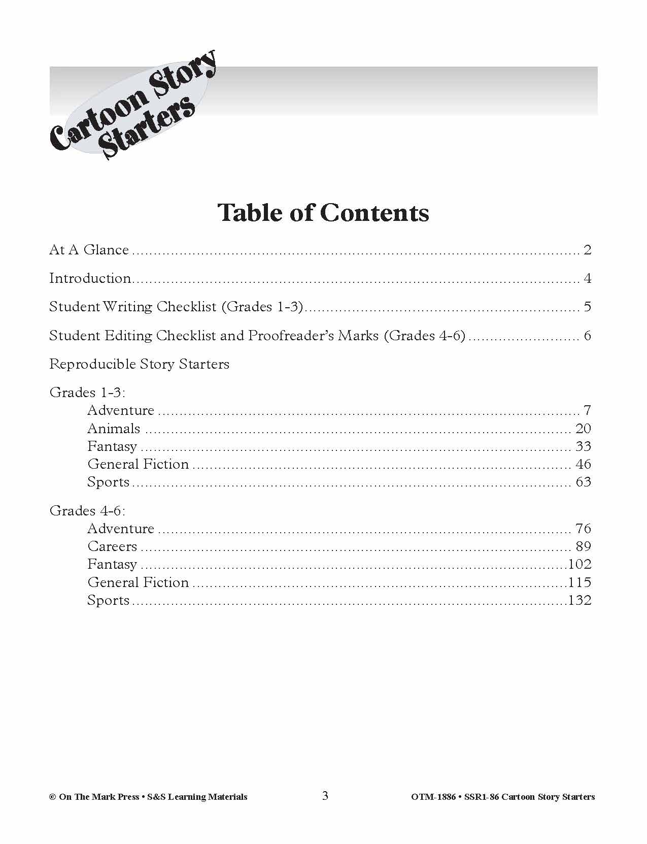 Cartoon Story Starters Big Bundle Grades 1-6