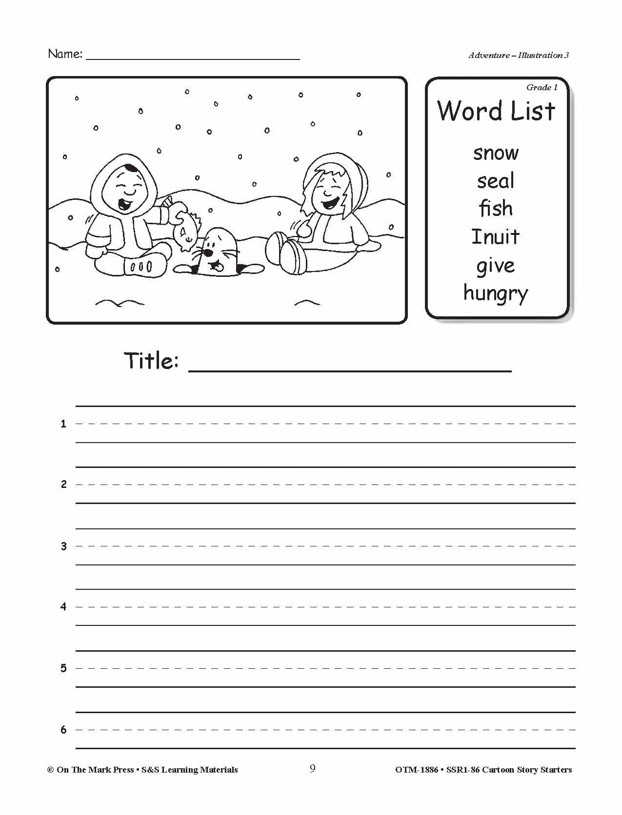 Cartoon Story Starters Big Bundle Grades 1-6