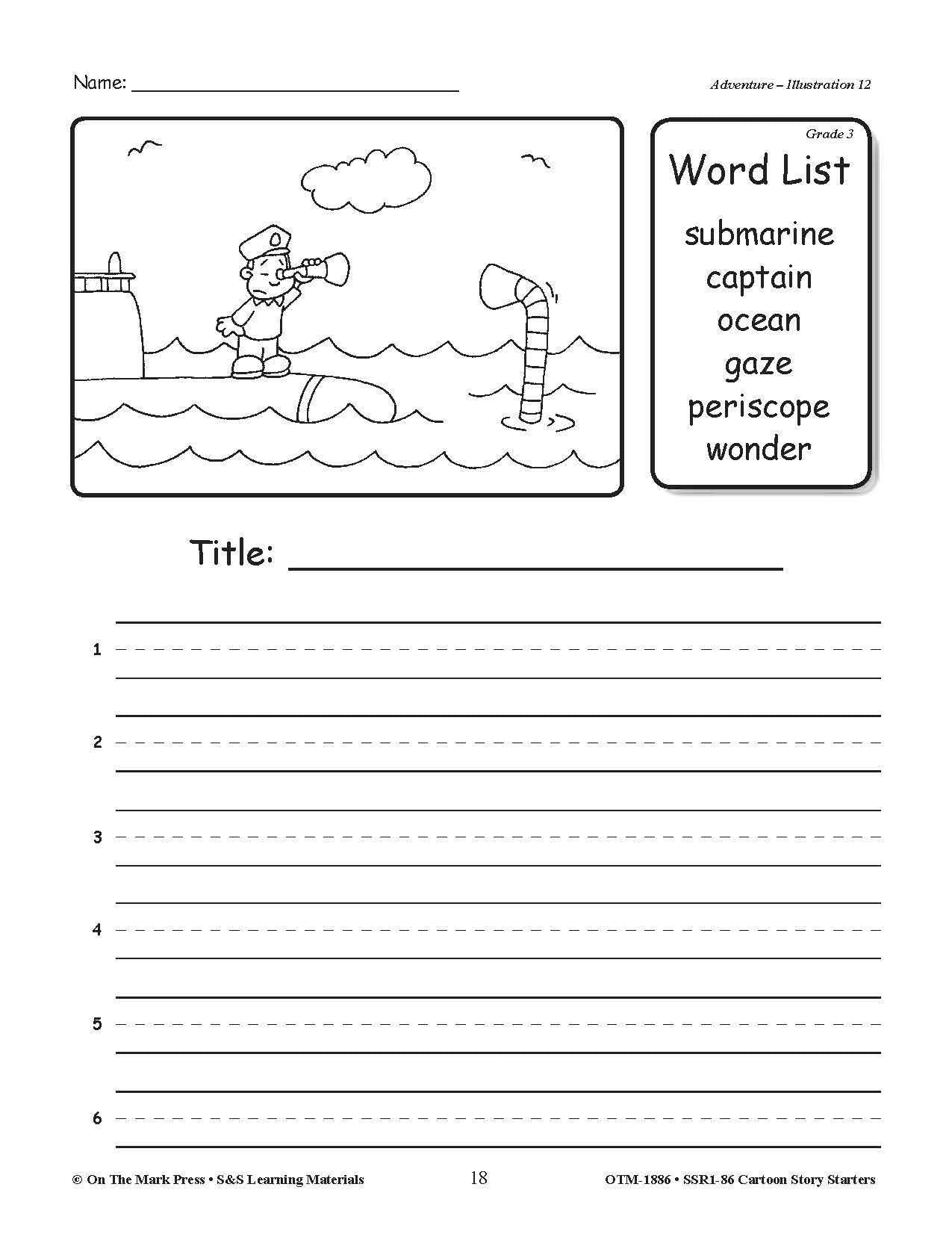 Cartoon Story Starters Big Bundle Grades 1-6