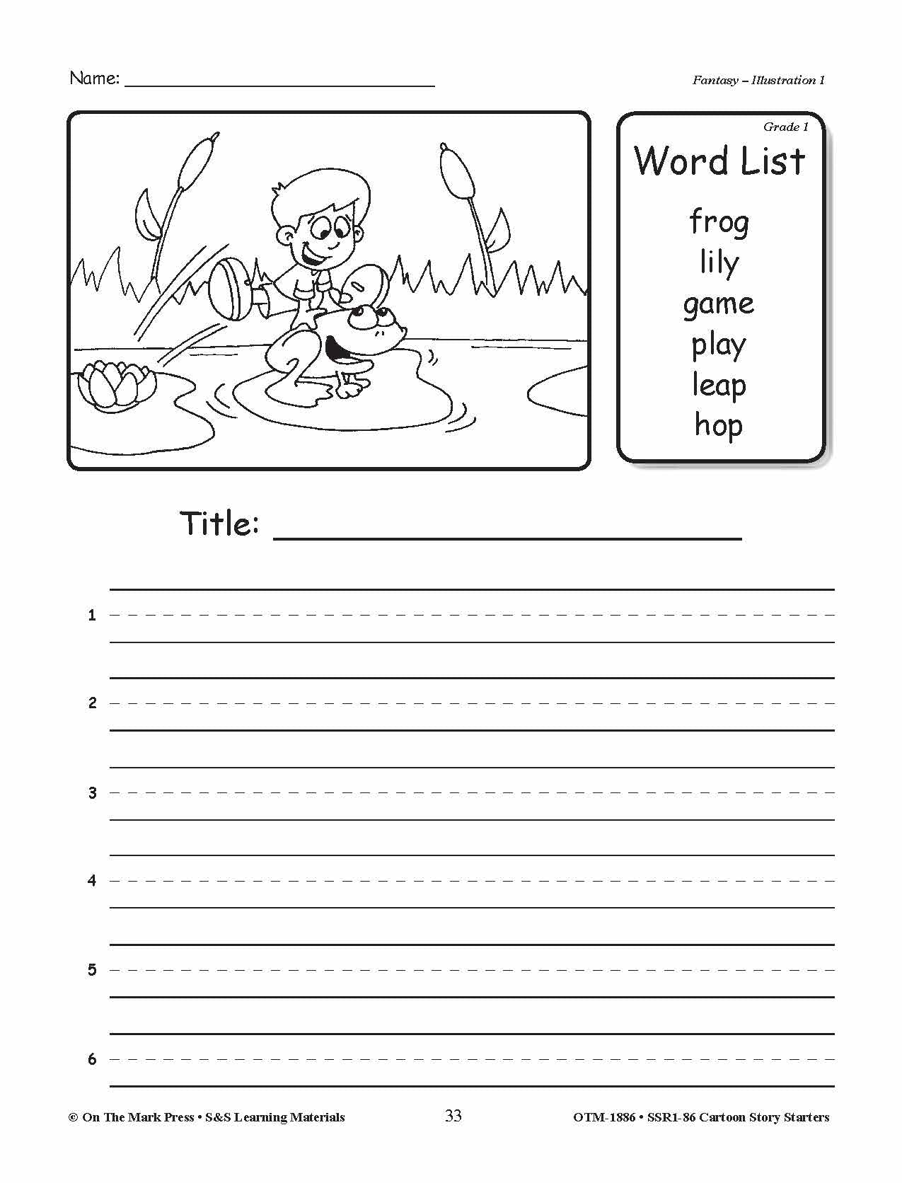 Cartoon Story Starters Big Bundle Grades 1-6