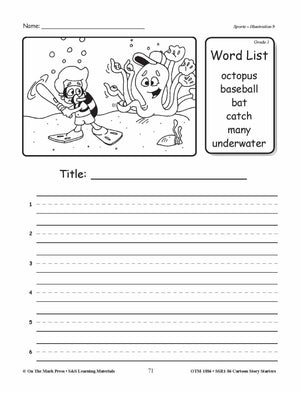 Cartoon Story Starters Big Bundle Grades 1-6