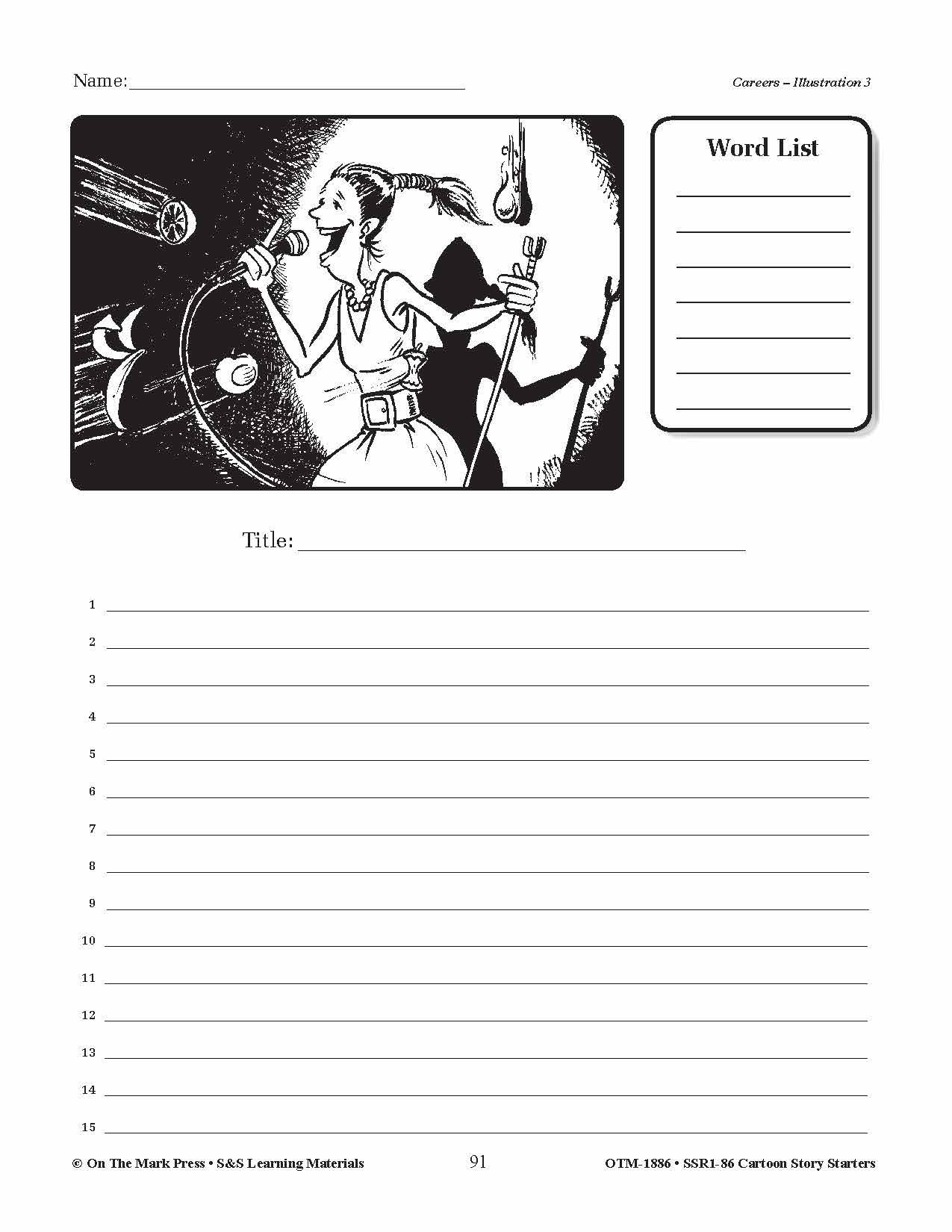 Cartoon Story Starters Big Bundle Grades 1-6