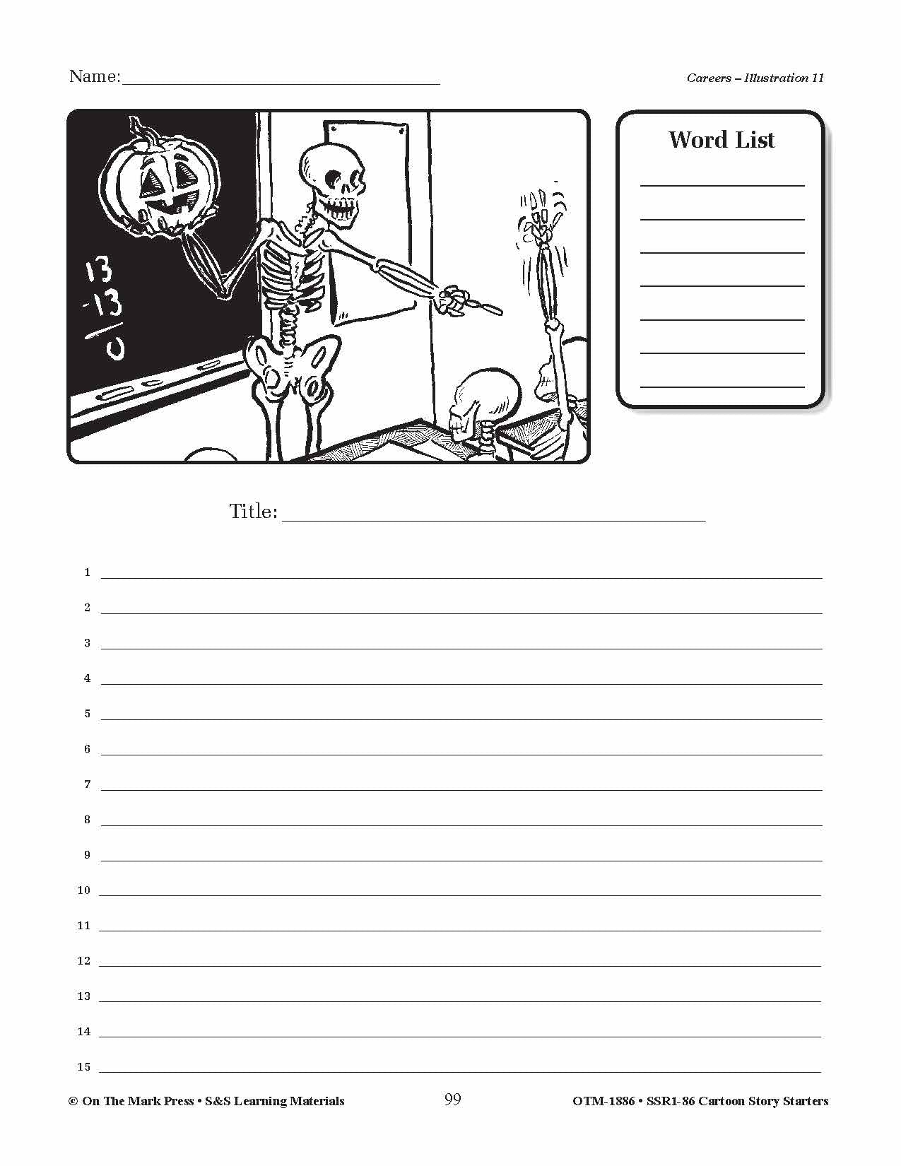 Cartoon Story Starters Big Bundle Grades 1-6