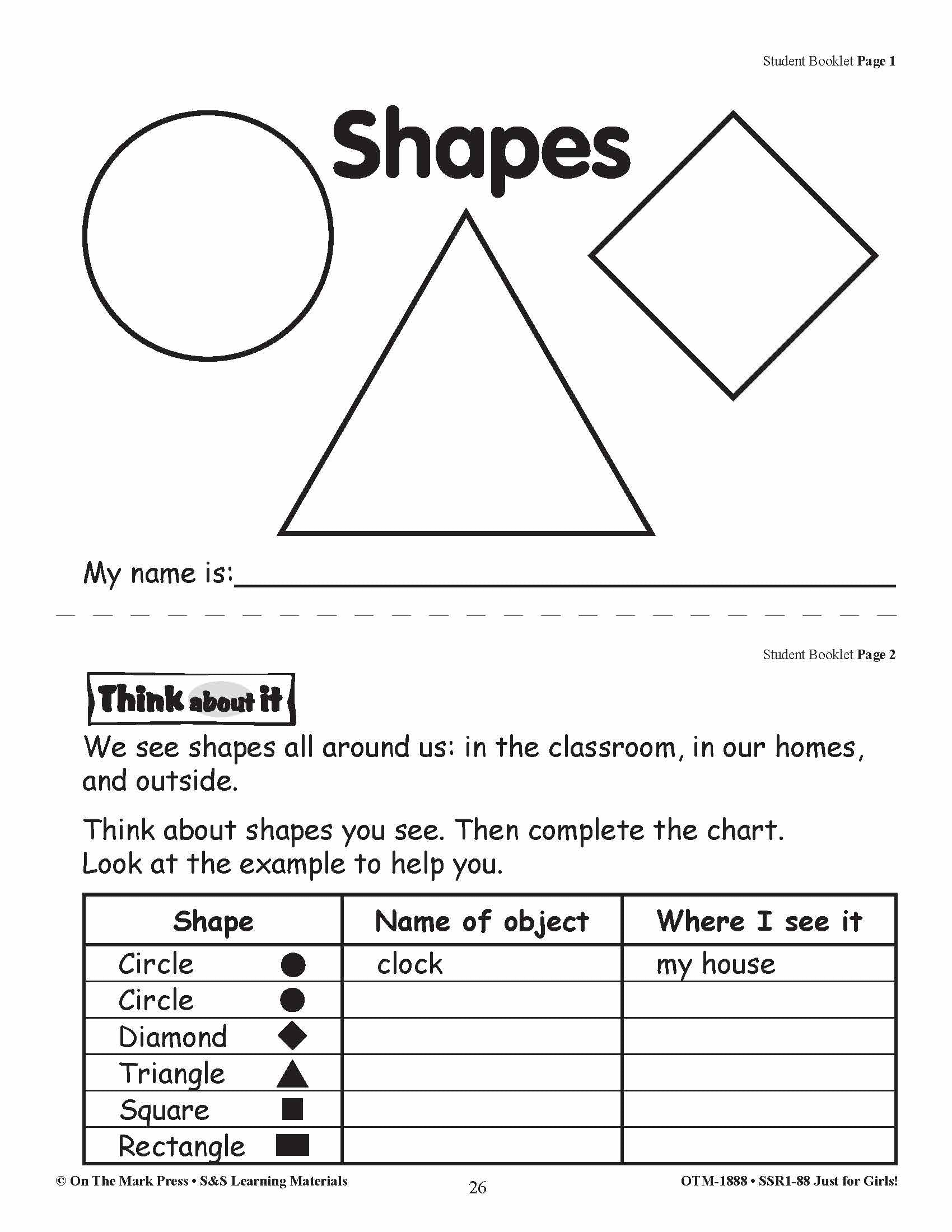 Just for Girls Grades 1-3 Reading Comprehension