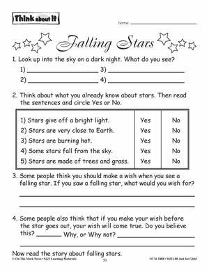 Just for Girls Grades 1-3 Reading Comprehension