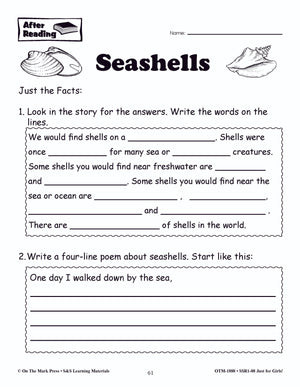 Just for Girls Grades 1-3 Reading Comprehension