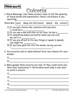 Just for Girls Grades 1-3 Reading Comprehension