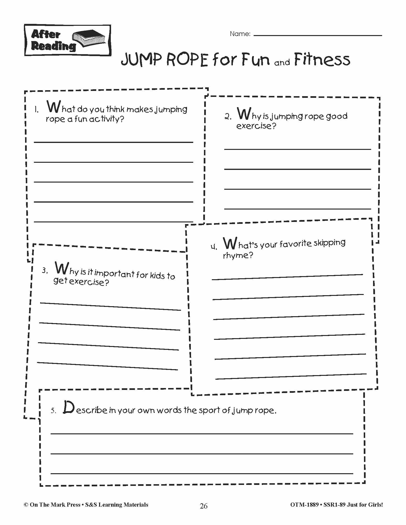 Fiction & Nonfiction Reading Just for Girls! Grades 3-6 Reading Comprehension