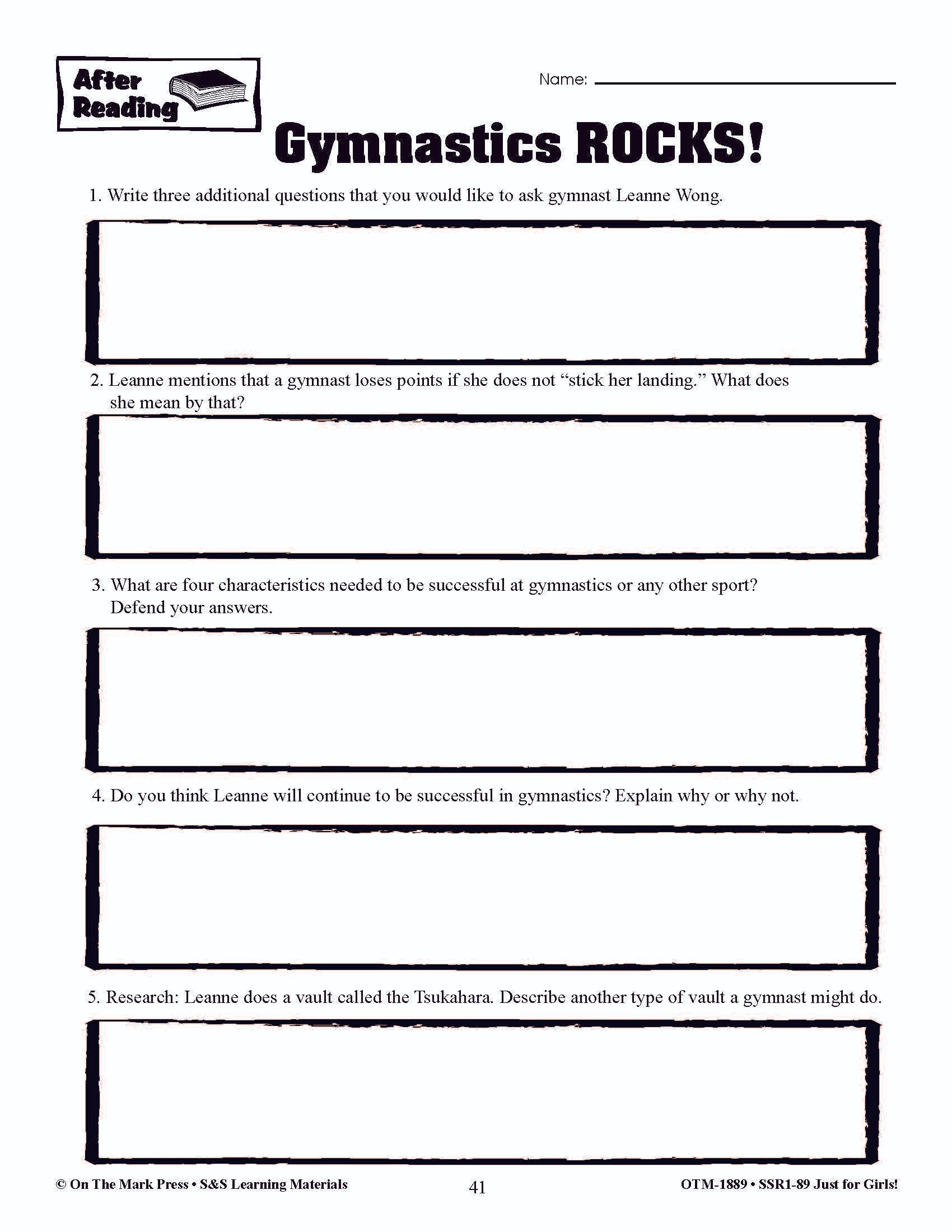 Fiction & Nonfiction Reading Just for Girls! Grades 3-6 Reading Comprehension