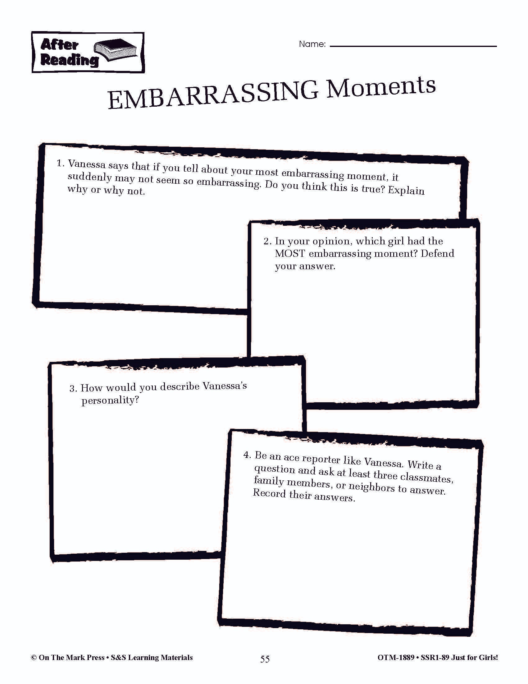 Fiction & Nonfiction Reading Just for Girls! Grades 3-6 Reading Comprehension