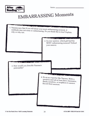 Fiction & Nonfiction Reading Just for Girls! Grades 3-6 Reading Comprehension