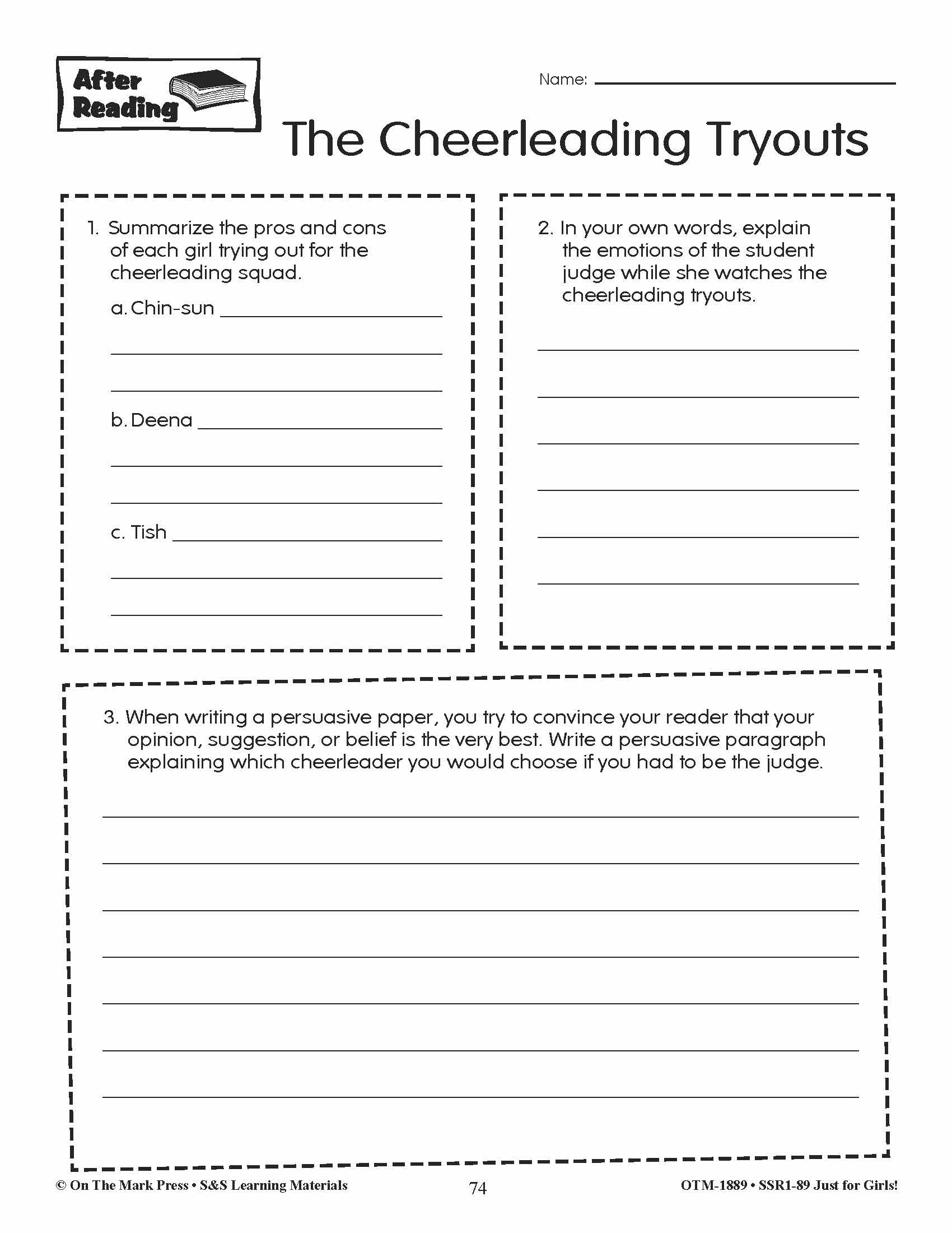 Fiction & Nonfiction Reading Just for Girls! Grades 3-6 Reading Comprehension