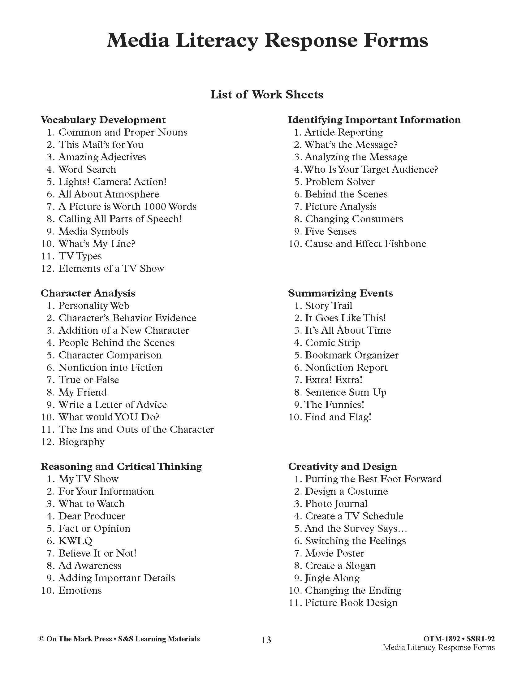 Reading/Literature Response 3 Book Savings Bundle! Grades 4-6