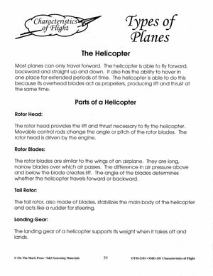 Characteristics of Flight Grades 4-6