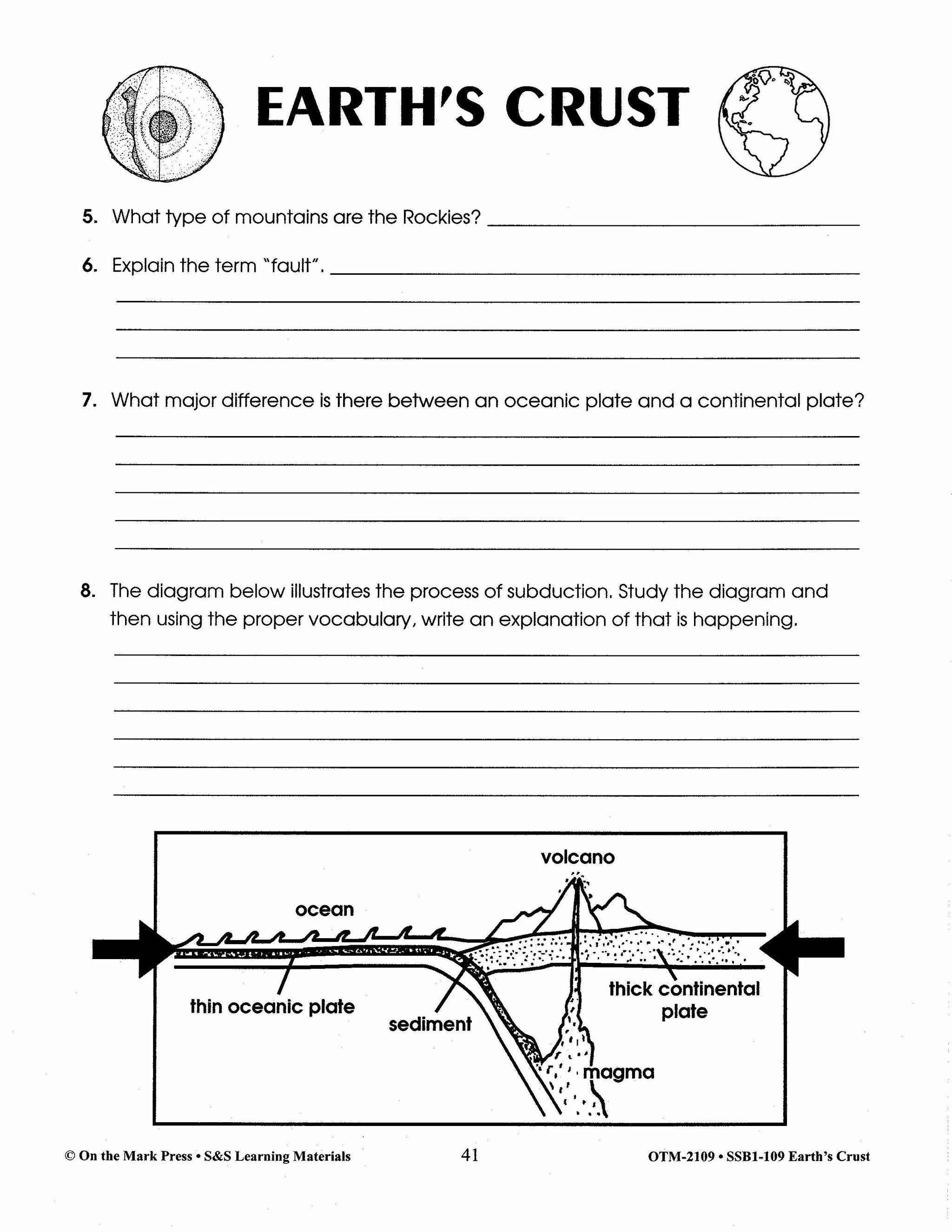 Earth's Crust Grades 6-8