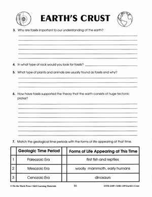 Earth's Crust Grades 6-8