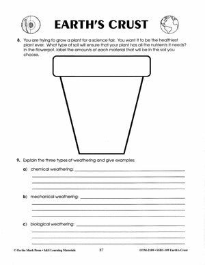 Earth's Crust Grades 6-8