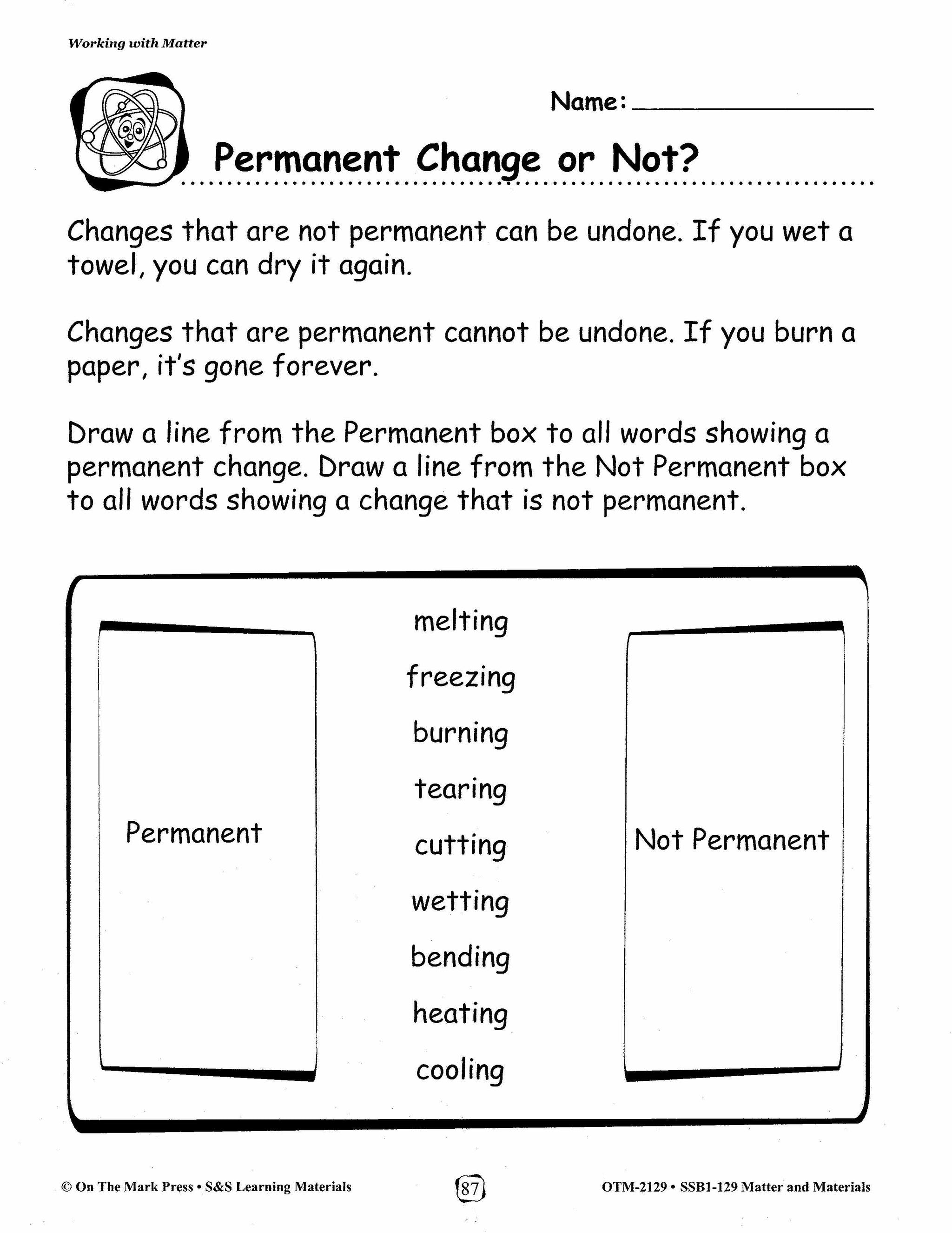 Matter and Materials Lessons and Experiments Grades 1-3