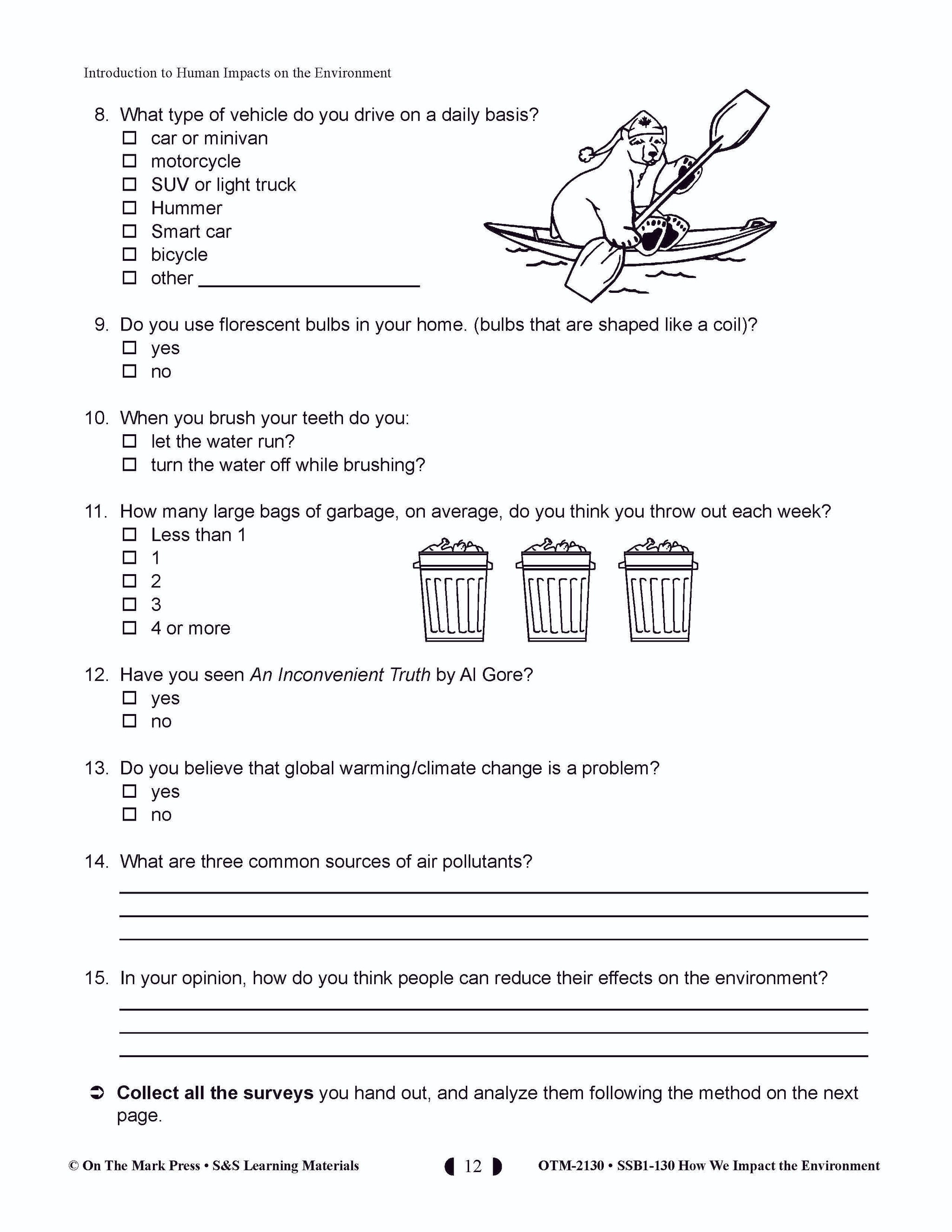 How We Impact the Environment Gr. 5-8 - Human Impact; Endangered Animals and Plants