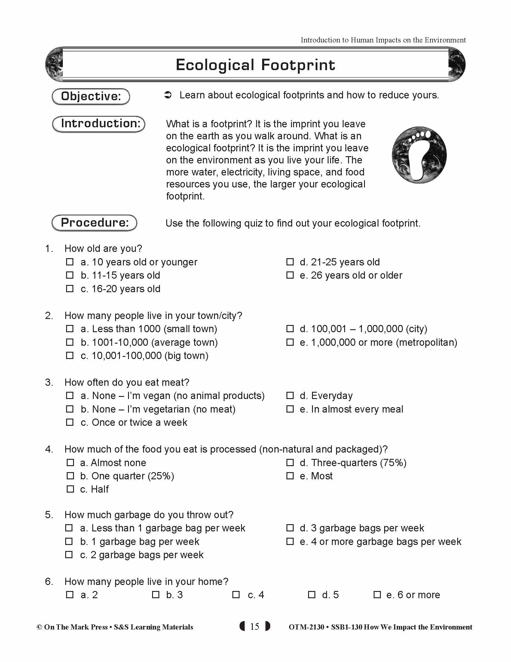 How We Impact the Environment Gr. 5-8 - Human Impact; Endangered Animals and Plants