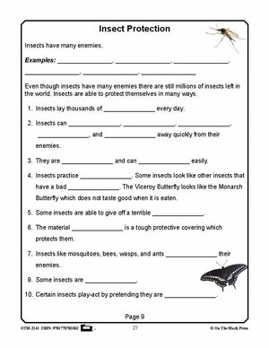 Amazing Insects Reading Worksheets and Cross - Curricular Activities Grades 4-6