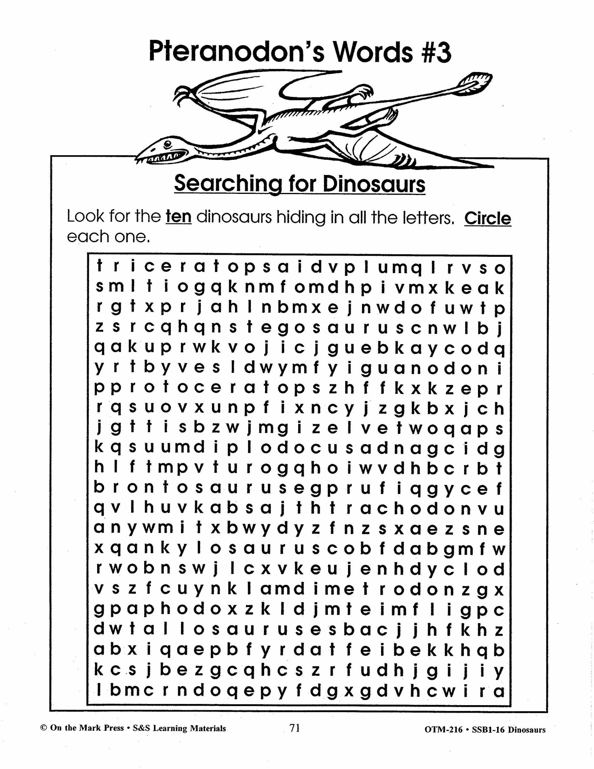 Dinosaurs Grade 1