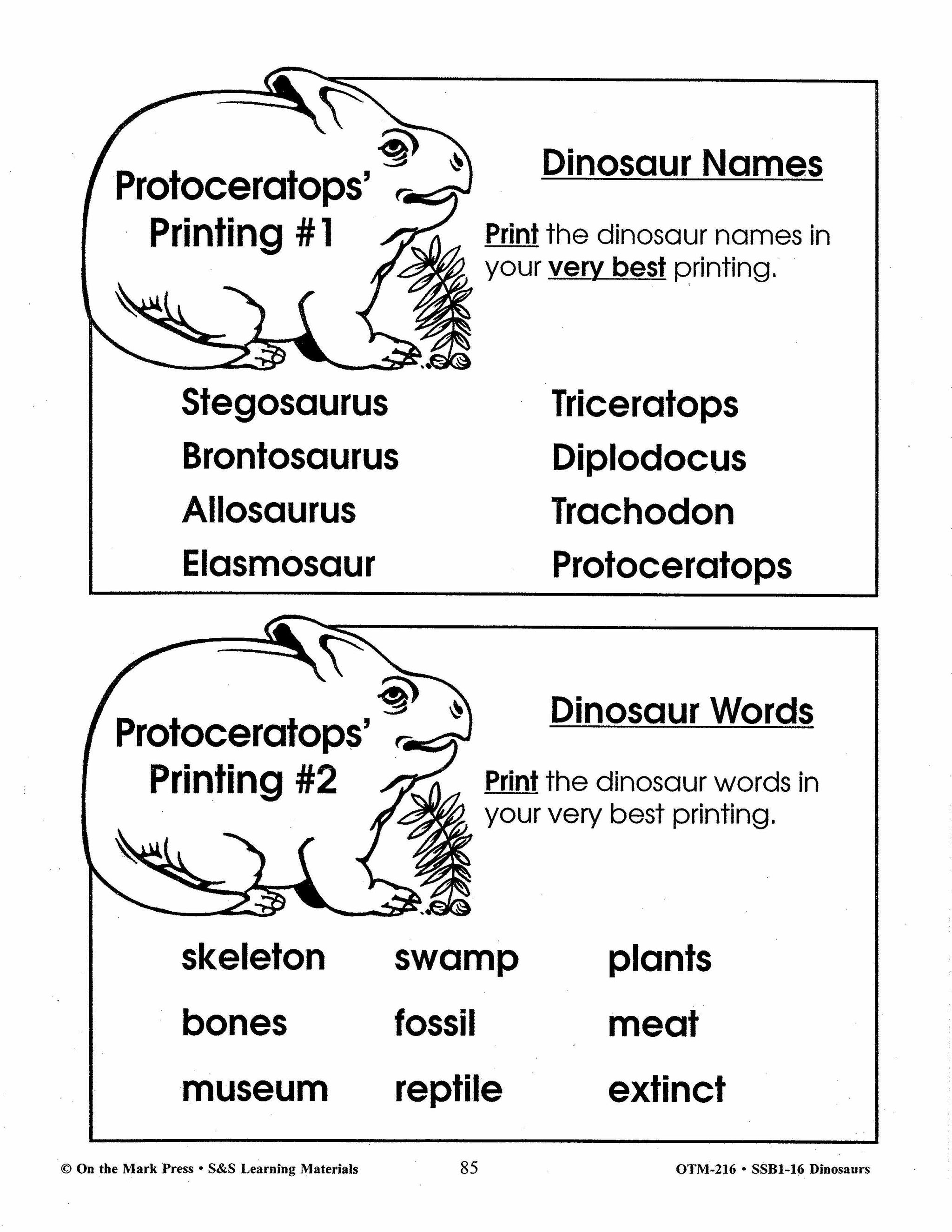 Dinosaurs Grade 1